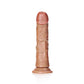 Realrock Curved Realistic Dildo with Suction Cup - Caramel - 6in
