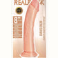 Realrock Curved Realistic Dildo with Suction Cup - Vanilla - 8in