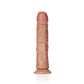 Realrock Curved Realistic Dildo with Suction Cup - Caramel - 9in