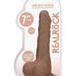 Realrock Skin Realistic Dildo with Balls - Caramel - 7in