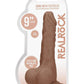 Realrock Skin Realistic Dildo with Balls - Caramel - 9in
