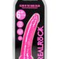 Realrock Slim Glow In The Dark Dildo with Suction Cup - Glow In The Dark/Pink - 6in