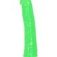 Realrock Slim Glow In The Dark Dildo with Suction Cup - Glow In The Dark/Green - 8in