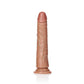 Realrock Slim Realistic Dildo with Suction Cup - Caramel - 7in