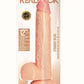 Realrock Straight Realistic Dildo with Balls and Suction Cup - Vanilla - 12in