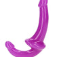 Realrock Strapless Strap-On Glow In The Dark Dildo - Purple - 6in