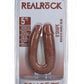 Realrock Ultra Realistic Skin U Shaped Double Dildo - Caramel - 5in