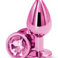 Rear Assets Aluminum Anal Plug - Metal/Pink - Medium