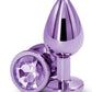 Rear Assets Aluminum Anal Plug - Metal/Purple - Medium