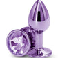Rear Assets Aluminum Anal Plug - Metal/Purple - Small