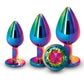 Rear Assets Aluminum Anal Plug Trainer Kit - Multicolor/Rainbow - 3 Pieces