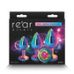 Rear Assets Aluminum Anal Plug Trainer Kit - Multicolor/Rainbow - 3 Pieces