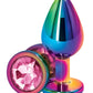 Rear Assets Multicolor Anal Plug - Multicolor/Pink - Medium