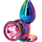 Rear Assets Multicolor Anal Plug - Pink - Small