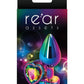 Rear Assets Multicolor Heart Anal Plug - Rainbow - Medium/Small
