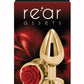 Rear Assets Rose Aluminum Anal Plug - Gold/Metal/Red - Medium