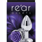Rear Assets Rose Aluminum Anal Plug - Metal/Purple/Silver - Small