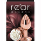 Rear Assets Rose Aluminum Anal Plug - Metal/Rose Gold/White - Small