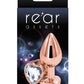 Rear Assets Rose Gold Heart Anal Plug - Clear/Rose Gold - Medium/Small