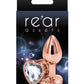 Rear Assets Rose Gold Heart Anal Plug - Clear/Rose Gold - Small