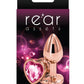 Rear Assets Rose Gold Heart Anal Plug - Pink/Rose Gold - Small