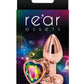 Rear Assets Rose Gold Heart Anal Plug - Multicolor/Rainbow - Small