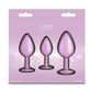 Rear Assets Trainer Chrome Plated Anal Plugs Kit (3pc Set) - Iridescent