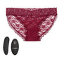 Remote Control Rechargeable Lace Panty Vibe - Red - Medium/Small - Set
