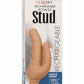 Rechargeable Power Stud Over and Under Silicone Vibrating Double Dong - Vanilla