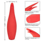 Red Hot Sizzle Rechargeable Silicone Vibrator with Clitoral Stimulation