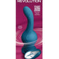 Revolution Earthquake Rechargeable Silicone Vibrator with Remote Control - Teal