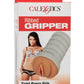 Ribbed Gripper Tight Pussy Dual Dense Textured Masturbator Stroker - Brown - 6in
