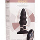 Rimmers Model I Rechargeable Silicone Rippled Rimming Plug with Remote Control - Black