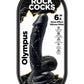 Rock Cocks Olympus Silicone Dildo - Black/White - 6.5in