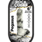 Rock Cocks Pegasus Silicone Dildo - Black/White - 6in
