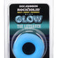Rock Solid Lifesaver Glow In The Dark Silicone Cock Ring - Blue/Glow In The Dark