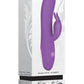 Romantic Rabbit Rechargeable Silicone Vibrator with Dual Motors - Purple