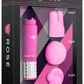 Rose Revitalize Massage Kit with Silicone Attachments - Pink