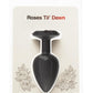 Roses Til Dawn Silicone Butt Plug - Black - Large