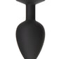 Roses Til Dawn Silicone Butt Plug - Black - Large