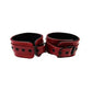 Rouge Anaconda Adjustable Wrist Cuffs - Black/Burgundy/Red
