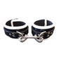 Rouge Leather Ankle Cuffs - Black/White