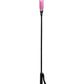 Rouge Leather Riding Crop with Slim Tip - Pink