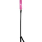 Rouge Leather Short Riding Crop with Slim Tip - Pink