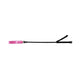 Rouge Leather Short Riding Crop with Slim Tip - Pink