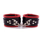 Rouge Leather Wrist Cuffs - Black/Red