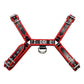 Rouge Over The Head Adjustable Leather Front Harness - Black/Red - XXLarge