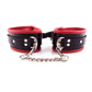 Rouge Padded Leather Adjustable Ankle Cuffs