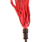 Rouge Wooden Handle Leather Riding Crop - Red