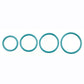Rubber O-Ring Assorted Sizes - Emerald/Green - 4 Pack
